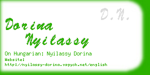 dorina nyilassy business card